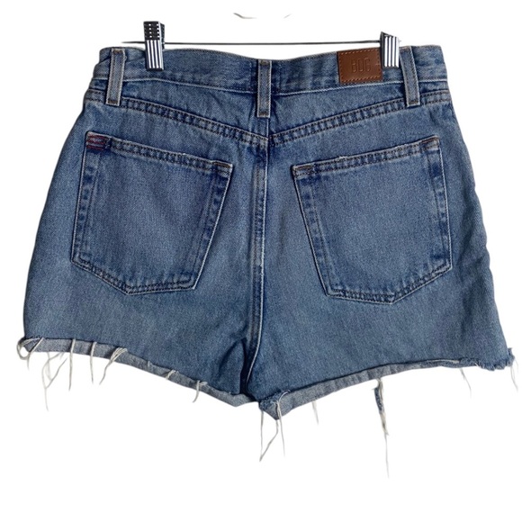 BDG Urban Outfitters Size 28 Girlfriend High Rise Jean Shorts Distressed Studs - Picture 3 of 7